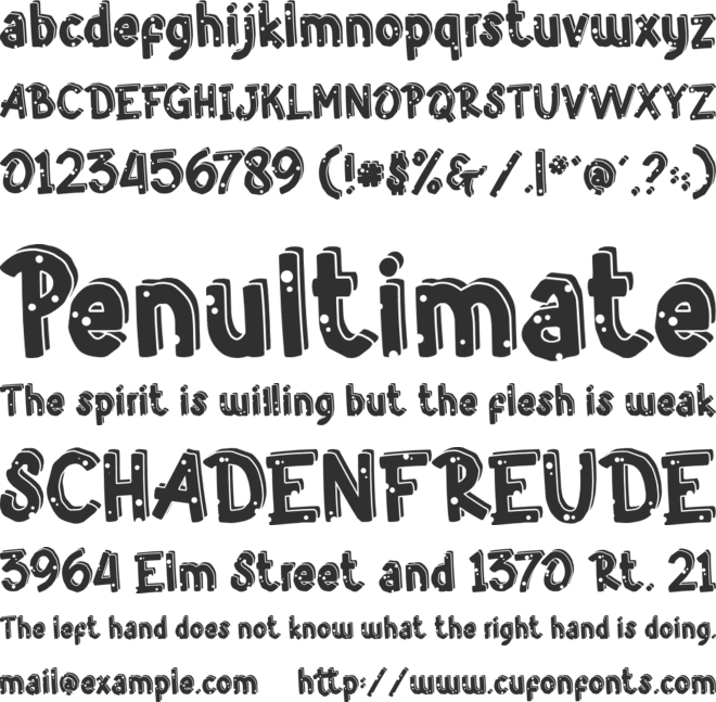 Blessed font preview
