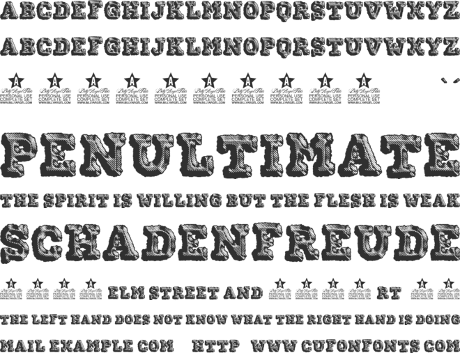 FREAK PERSONAL USE font preview