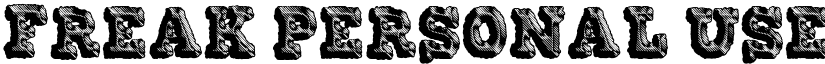 FREAK PERSONAL USE Regular font