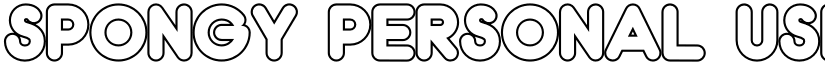 Spongy PERSONAL USE ONLY Outline font