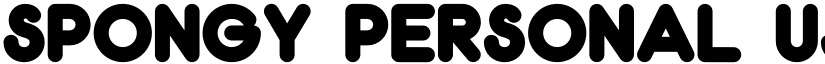 Spongy PERSONAL USE ONLY Solid font
