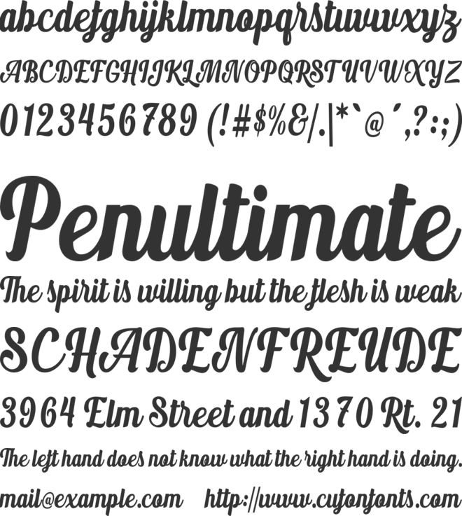 Querthy Script font preview