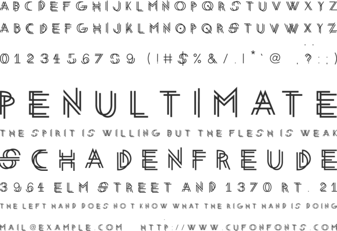 entanglement font preview
