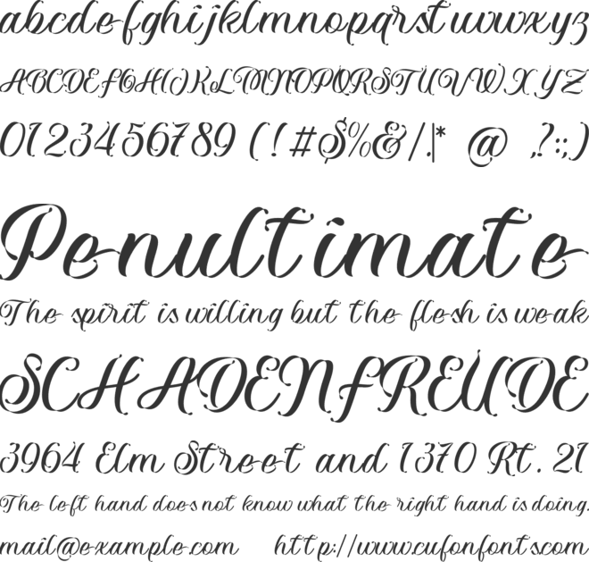 Vaclice font preview
