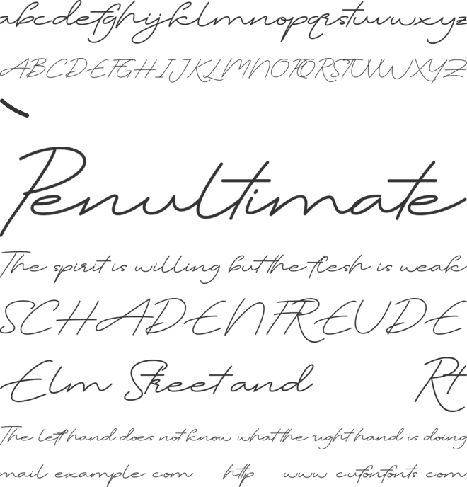 Hattori font preview