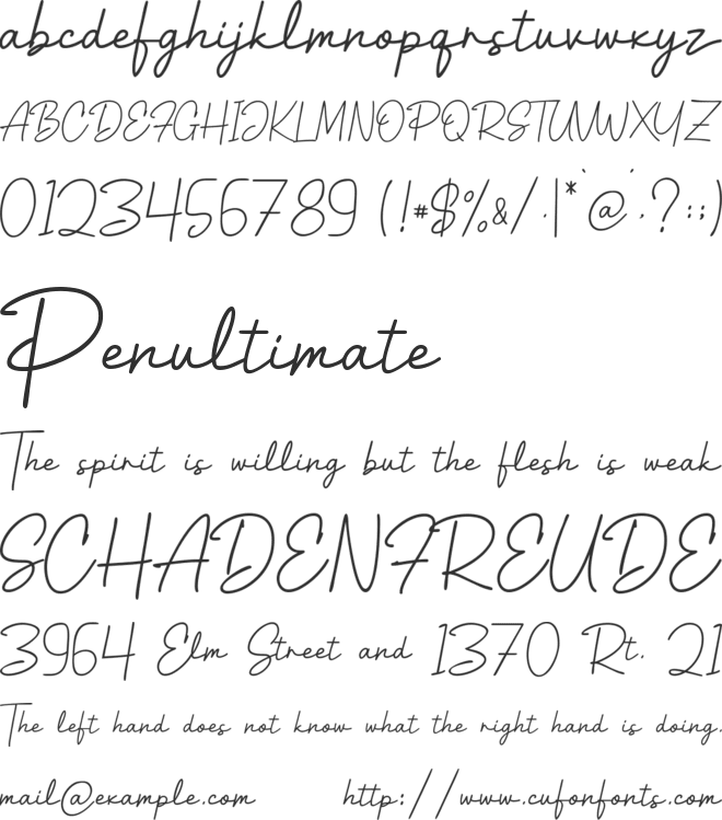 Bernadette Signature font preview