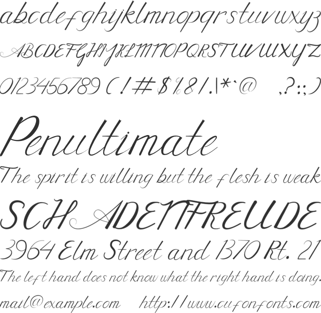 Anggelina font preview