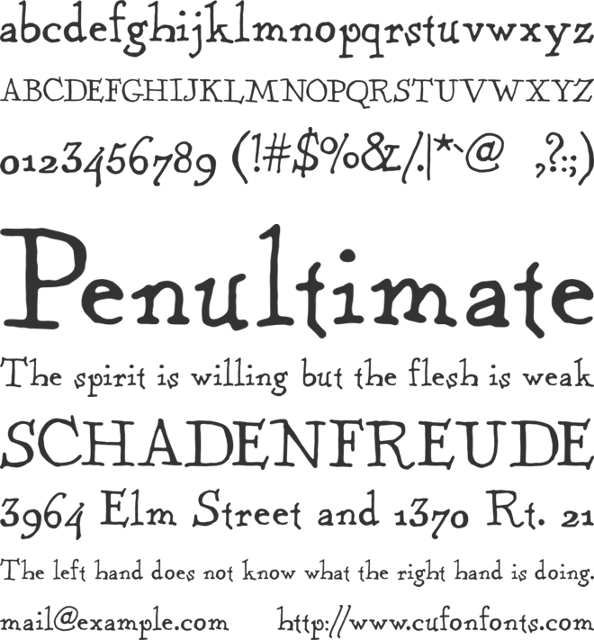 Kentucky Fireplace font preview