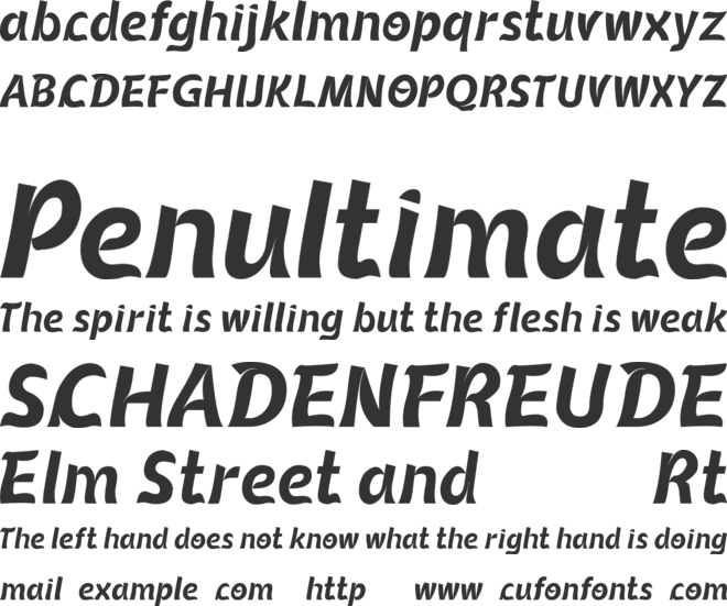 Queenamor font preview