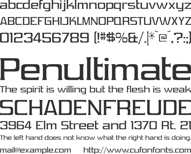 Vibrocentric font preview