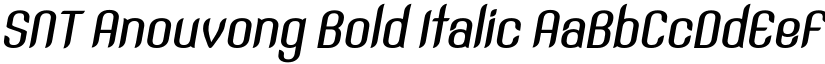 SNT Anouvong Bold Italic font