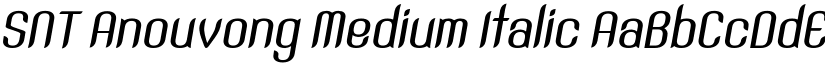 SNT Anouvong Medium Italic font