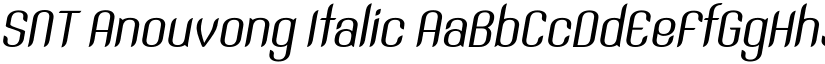 SNT Anouvong Italic font