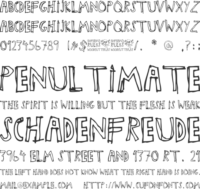 Enfermo Rules font preview