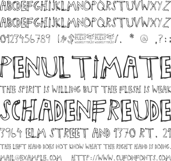Enfermo Rules font preview
