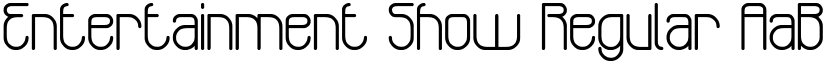 Entertainment Show Regular font