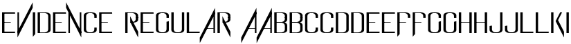 Evidence Regular font