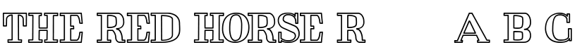 THE RED HORSE Regular font