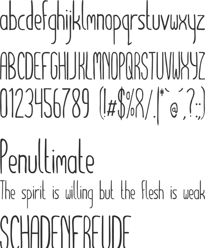 Johnny Long font preview