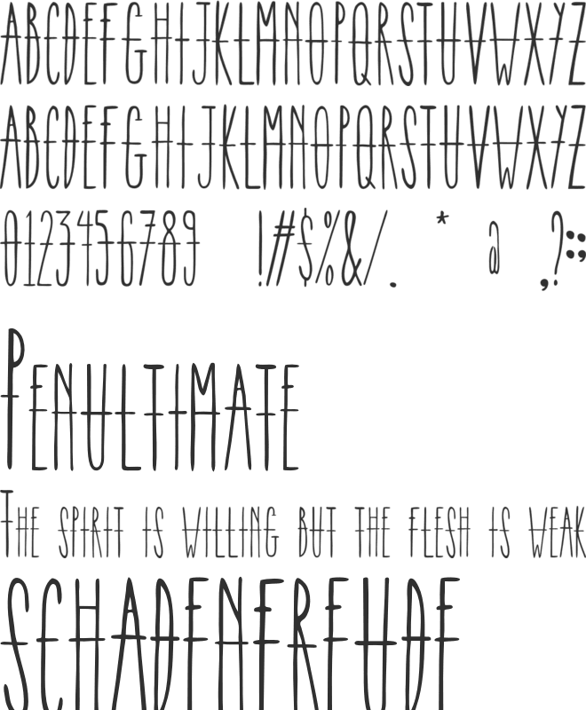 Corder font preview