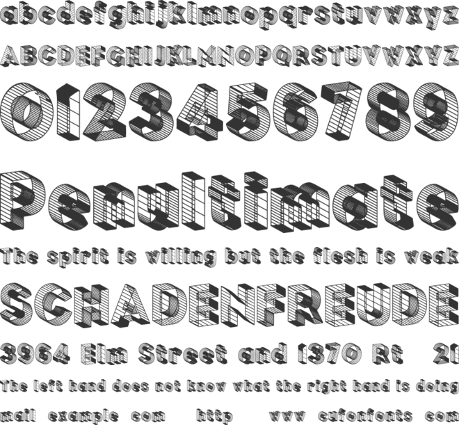 BLOCKCHAIN font preview