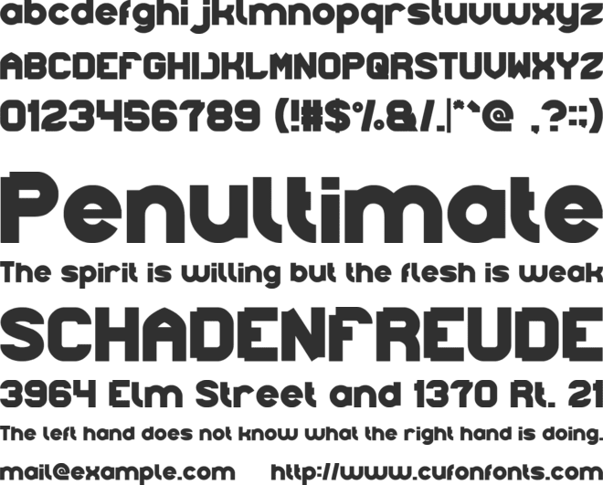 cannon ball font preview