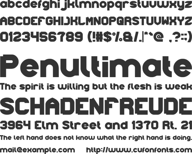 cannon ball font preview