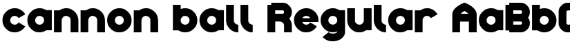 cannon ball Regular font