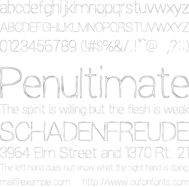 Extreme Simple font preview