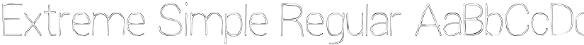 Extreme Simple Regular font