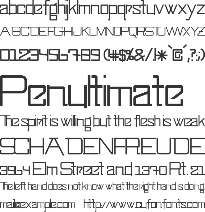 SwingarmYori- font preview