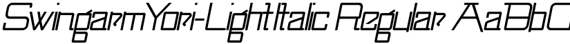 SwingarmYori-LightItalic Regular font