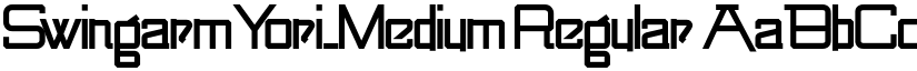 SwingarmYori-Medium Regular font