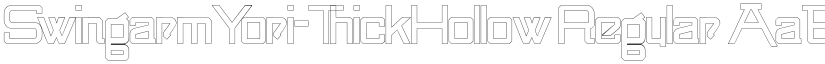 SwingarmYori-ThickHollow Regular font