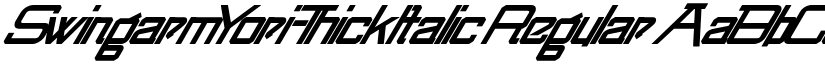 SwingarmYori-ThickItalic Regular font