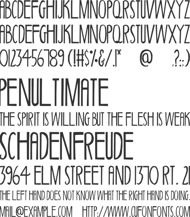 Barden font preview
