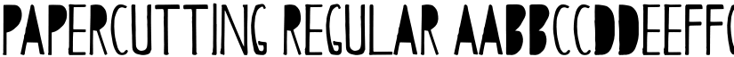 Papercutting Regular font