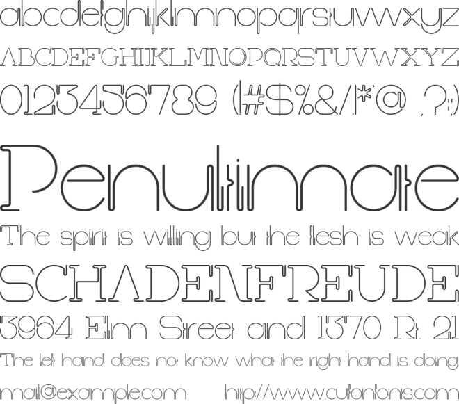 First Shine font preview