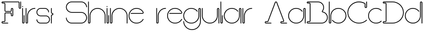 First Shine regular font