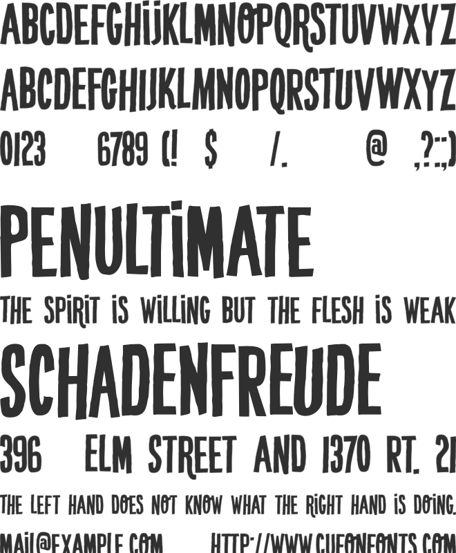 DK Crypt font preview