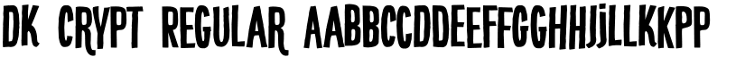 DK Crypt Regular font