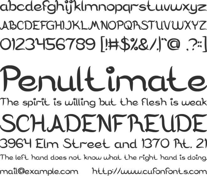 Delicious Choice font preview
