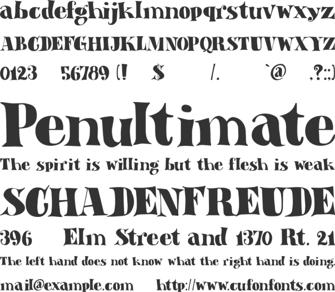 DK Aardvark Dreams font preview