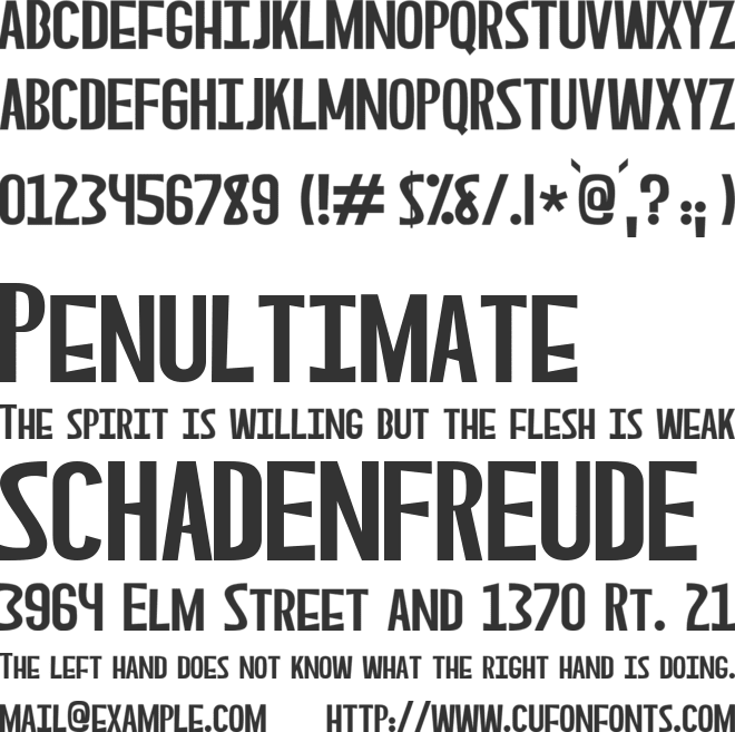 Asperian font preview