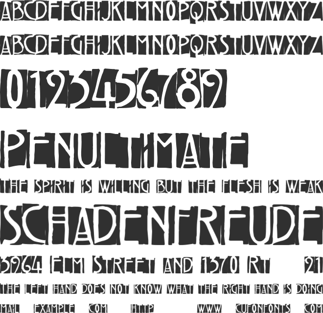 FreakyTwenties font preview