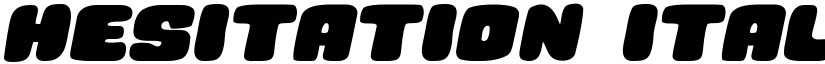 Hesitation Italic font