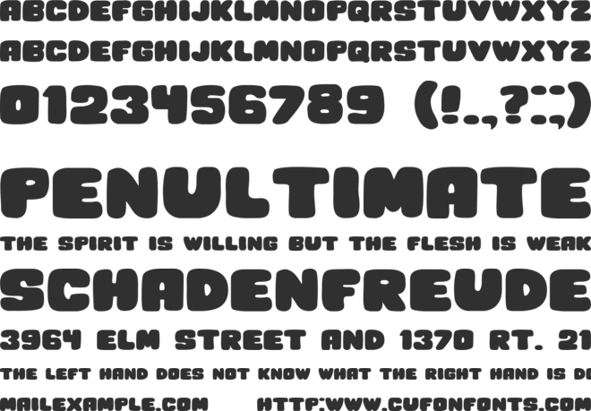Hesitation font preview