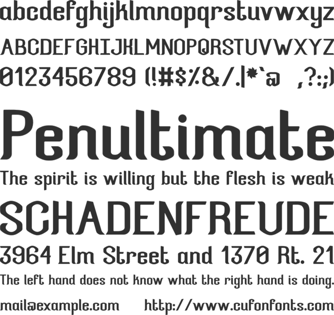 Four Sisters font preview