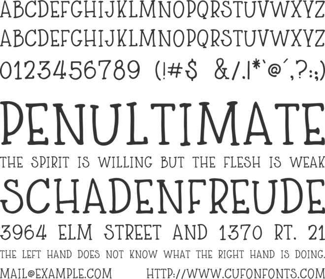 Blueshire font preview