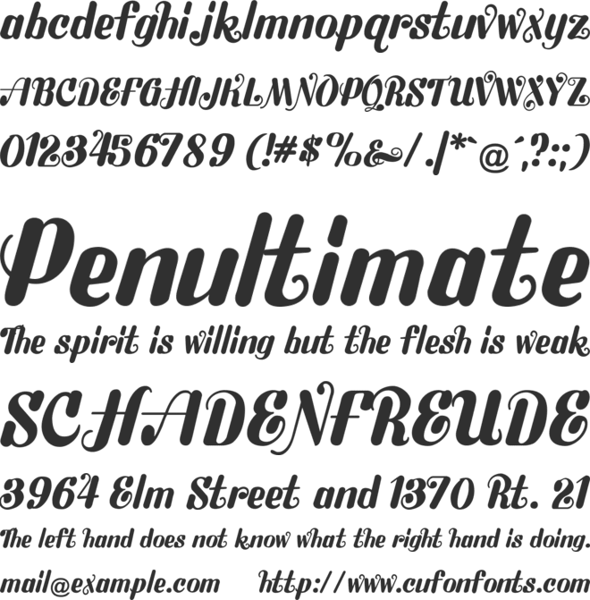 Flubby font preview